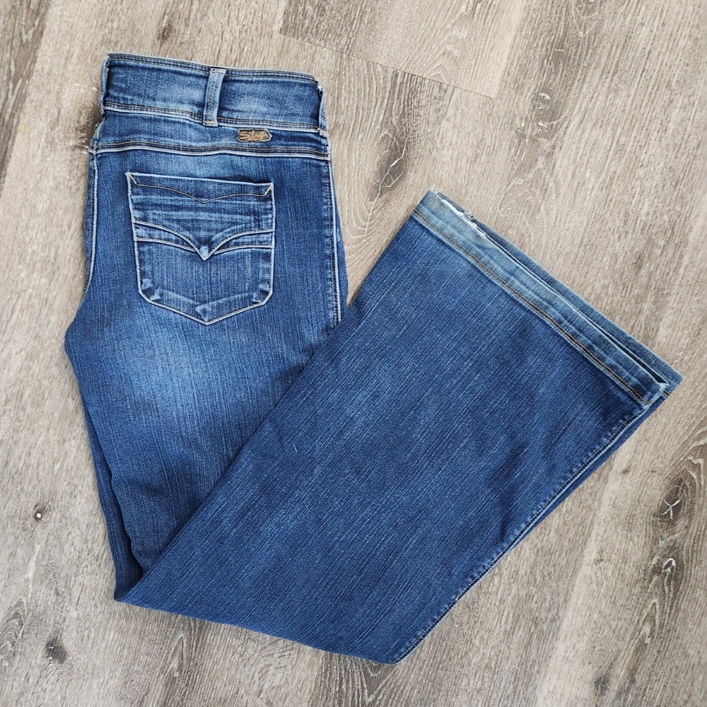 Silver Jeans Western Glove Works Starr Y2K Wide Leg Jeans Blue 30/33